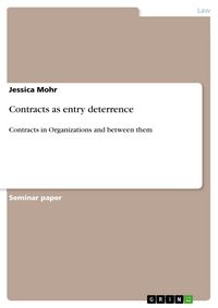 Produktbild: Contracts as entry deterrence