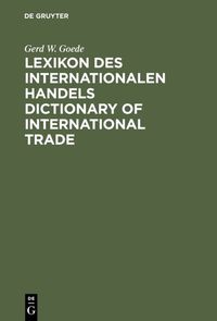 Produktbild: Lexikon des Internationalen Handels &ndash; Dictionary of International Trade