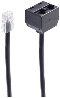 Produktbild: Shiverpeaks ISDN Adapter [1x RJ45-Stecker 8p8c - 2x RJ45-Buchse 8p8c] 0.1m Schwarz