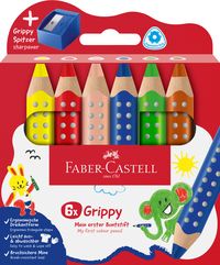Produktbild: Faber-Castell Buntstifte Grippy 6er Set mit Spitzer