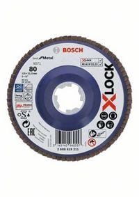 Produktbild: Bosch Accessories 2608619211 F&auml;cherschleifscheibe Durchmesser 125mm K&ouml;rnung (num)=80 1St.