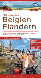 Produktbild: BVA ADFC Radtourenkarte Belgien Flandern, mit Knotenpunkten 1:150.000