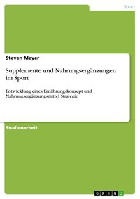 Produktbild: Supplemente und Nahrungserg&auml;nzungen im Sport
