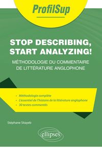 Produktbild: Stop describing, start analyzing !