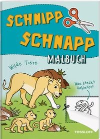 Produktbild: Schnipp Schnapp Malbuch. Wilde Tiere. Was steckt dahinter?
