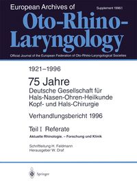 Produktbild: Verhandlungsbericht 1996 der Deutschen Gesellschaft f&uuml;r Hals-Nasen-Ohren-Heilkunde, Kopf- und Hals-Chirurgie
