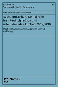 Produktbild: Sachunmittelbare Demokratie im interdisziplin&auml;ren und internationalen Kontext 2009/2010