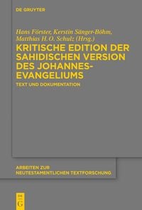 Produktbild: Kritische Edition der sahidischen Version des Johannesevangeliums