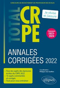 Produktbild: Annales corrig&eacute;es du CRPE 2022