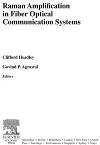 Produktbild: Raman Amplification in Fiber Optical Communication Systems