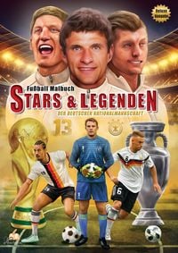 Produktbild: Fu&szlig;ball-Malbuch STARS & LEGENDEN der deutschen Nationalmannschaft mit &uuml;ber 60 Motiven zum Ausmalen und Steckbriefen zu jedem Spieler