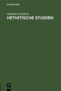 Produktbild: Hethitische Studien