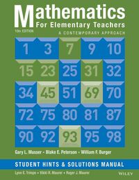 Produktbild: Mathematics for Elementary Teachers, Student Hints and Solutions Manual