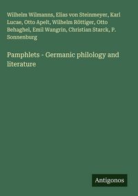 Produktbild: Pamphlets - Germanic philology and literature