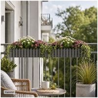 Produktbild: HTI-Living Blumenkasten mit Wasserspeicher Nessa 75 cm Grau