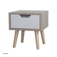 Produktbild: HTI-Living Nachttisch 1 Schublade Thekla Sonoma Wei&szlig; Nachttisch 1 Schublade Thekla Sonoma Wei&szlig;