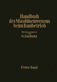 Produktbild: Handbuch des Maschinenwesens beim Baubetrieb