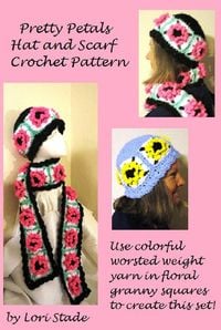 Produktbild: Pretty Petals Hat & Scarf Crochet Pattern