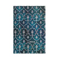 12-Monatskalender 2024 Samtblau Mini Horizontal von Paperblanks