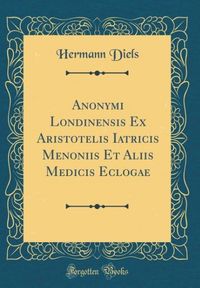 Produktbild: Lat-Anonymi Londinensis Ex Ari