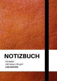 Produktbild: Notizbuch A4 dotted - 100 Seiten Soft Cover - braun
