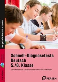 Produktbild: Schnell-Diagnosetests Deutsch 5./6. Klasse