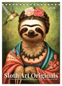 Produktbild: Sloth Art Originals... eine faultierlangsame Reise durch die Kunstgeschichte (Tischkalender 2027 DIN A5 hoch), CALVENDO Monatskalender