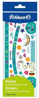 Produktbild: Pelikan Sticker T&uuml;rkis/Herzen f&uuml;r Deckfarbkasten K12/K24