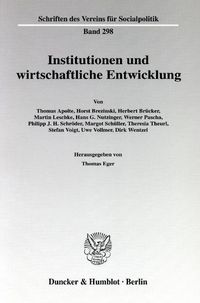 Produktbild: Institutionen und wirtschaftliche Entwicklung.