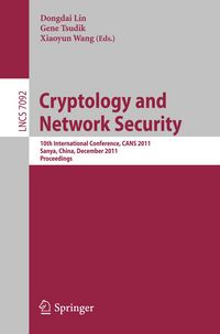 Produktbild: Cryptology and Network Security