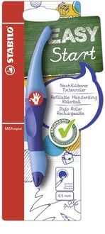 Produktbild: STABILO Tintenroller Rechtshänder - EASYoriginal dunkel-/hellblau - Einzelstift - blau (löschbar) inkl. Patrone