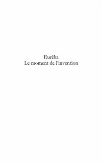 Produktbild: EurEka - le moment de l'invention - un dialogue entre art et