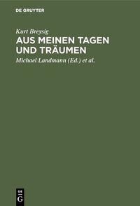 Produktbild: Aus meinen Tagen und Tr&auml;umen