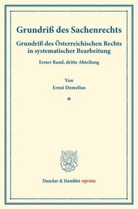 Produktbild: Grundri&szlig; des Sachenrechts.