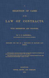 Produktbild: A Selection of Cases on the Law of Contracts with References and Citations