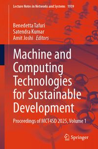 Produktbild: Machine and Computing Technologies for Sustainable Development