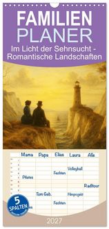 Produktbild: Familienplaner 2027 - Im Licht der Sehnsucht - Romantische Landschaften mit 5 Spalten (Wandkalender, 21 x 45 cm) CALVENDO