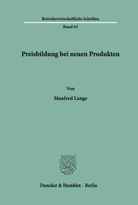 Produktbild: Preisbildung bei neuen Produkten.
