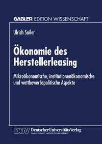 Produktbild: &Ouml;konomie des Herstellerleasing