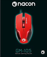 NACON Optical Gaming Mouse, max. 2400dpi, rot