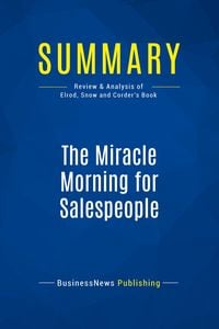 Bild vom Artikel Summary: The Miracle Morning for Salespeople vom Autor Businessnews Publishing