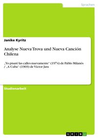 Produktbild: Analyse Nueva Trova und Nueva Canci&oacute;n Chilena