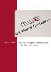 Produktbild: Studie 2014 - Welche Rolle spielt Nachhaltigkeit in der Markenf&uuml;hrung?