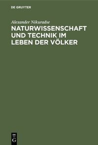 Produktbild: Naturwissenschaft und Technik im Leben der V&ouml;lker