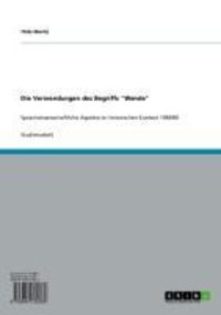 Produktbild: Die Verwendungen des Begriffs "Wende"