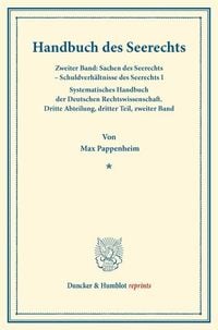 Produktbild: Handbuch des Seerechts.