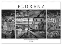 Produktbild: FLORENZ Monochrome Impressionen (Wandkalender 2026 DIN A2 quer), CALVENDO Monatskalender