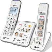 Produktbild: Geemarc Mobility Pack Foto Schnurloses Telefon analog Anrufbeantworter, Foto-Tasten, Freisprechen, f&uuml;r H&ouml;rger&auml;te kompatibel Wei&szlig;