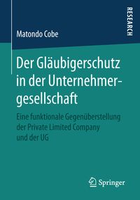 Produktbild: Der Gl&auml;ubigerschutz in der Unternehmergesellschaft