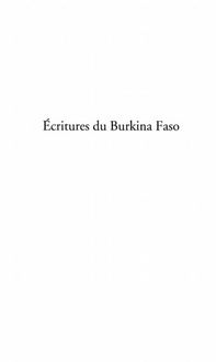 Produktbild: Ecritures du burkina faso v.1